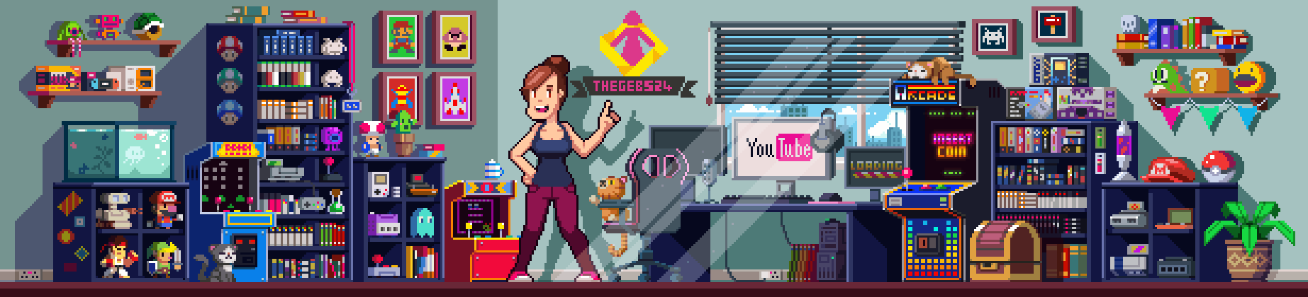 Pixels / Youtube Banner – Army of trolls